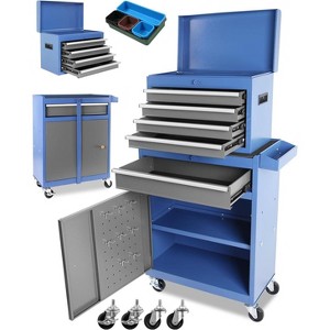 Professional 5-Drawer Tool Chest on Wheels, Rolling Tool Storage Cabinet, Portable Garage Organizer for Mechanics & Home Use - 1 of 4