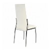 Simple Relax Set of 2 Leatherette and Metal Dining Side Chairs in White - 3 of 4