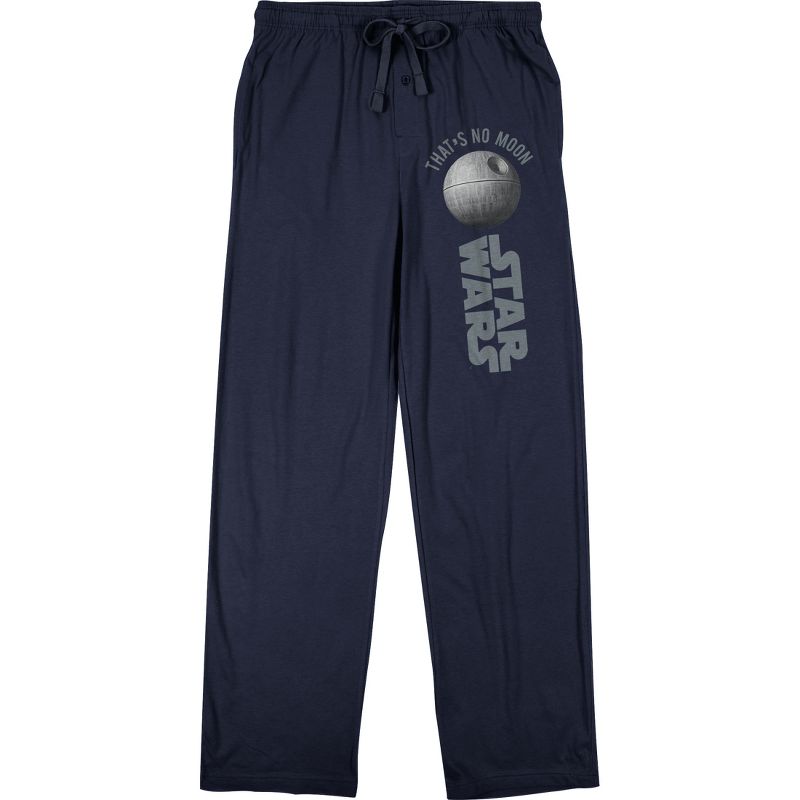 Star Wars Death Star That's No Moon Men's Navy Sleep Pajama Pants, 1 of 2