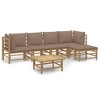 vidaXL Garden Lounge Set Taupe Bamboo Medium Modular Garden Lounge Set - 2 of 4