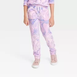 Girls' Micro Fleece Jogger Pants - Cat & Jack™ Violet L