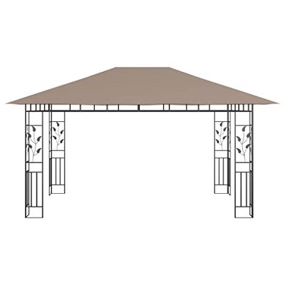 vidaXL Gazebo with Mosquito Net 13.1'x9.8'x9' Taupe 0.6 oz/ftÂ²
