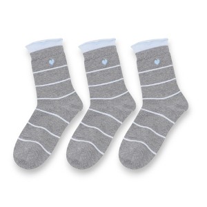 Anna-Kaci 3-Pack Women's Cotton Crew Socks with Embroidered Bows and Cute Style - 1 of 4