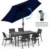 Heynemo 7.5 ft Patio Umbrella Outdoor Market Umbrella Tilt Button and Crank 6 Ribs for Deck Lawn Pool & Backyard - 4 of 4
