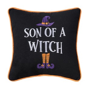 C&F Home 10" x 10" Son Of A Witch Halloween Small Petite Throw Pillow - 1 of 4