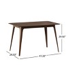 47.2" Mid-Century Modern Dining Table with Faux Wood Top & Solid Rubberwood Legs for Kitchen or Dining Room-The Pop Home - 3 of 4
