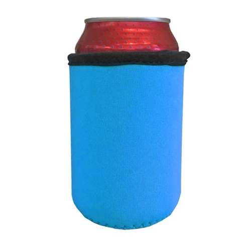 Thick Neoprene Can Cooler Beverage Insulator Blue