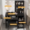 Makeup Vanity with Lighted Mirror & Lots Storage Cabinet, 3 Lighting Modes - 3 of 4