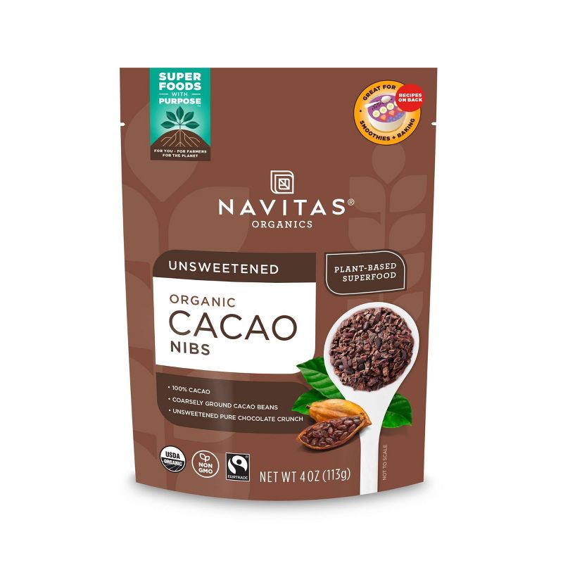 Navitas Organics Unsweetened Cacao Nibs - 4oz, 1 of 10