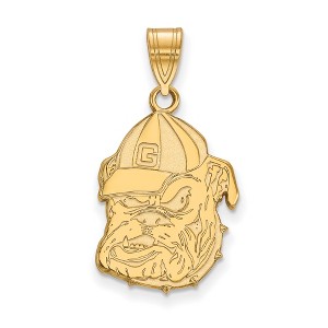 Black Bow Jewelry 14k Yellow Gold Georgia Bulldogs NCAA Large Pendant - 1 of 2