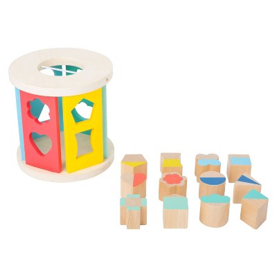 Small Foot Wooden Toys Wooden Rolling Shape-Sorting Game