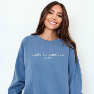 Simply Sage Market Embroidered Made In America 1776 Garment Dyed Sweatshirt - 1 of 4