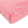 Hudson Baby Infant Girl Cotton Changing Pad Cover, Woodland Fox, One Size - 2 of 3