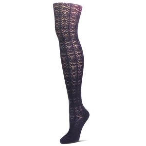 Memoi Expanded Crochet Cashmere Blend Tights - 1 of 2