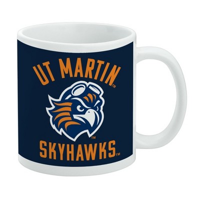 University of Tennessee Martin Skyhawks Logo Ceramic Coffee Mug Novelty Gift Mugs for Coffee Tea and Hot Drinks 11oz White