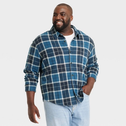 Men's Regular Fit Long Sleeve Crewneck T-Shirt - Goodfellow & Co™ Aqua  Green S