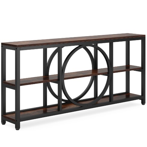 70.9 Inch Extra Long Sofa Table, Industrial Entry Console Table