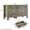 Hallway 6 Drawer Dresser for Bedroom, Modern Wide Dresser Organizer with Storage Drawers, Wooden Chests of Drawers - 2 of 4