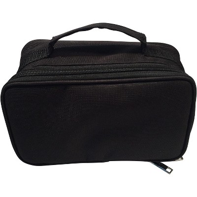 WE Games Padded Chess Travel Bag with Handle - Can fit a chess clock or chess pieces - Black - measures 9.5 inches