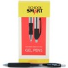 School Smart Retractable Gel Pens with Grip, Black Ink, Pack of 12 - 2 of 4