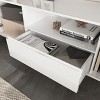 MAYEERTY High Gloss Modern TV Console, 63x15.74x19.68 inch Entertainment Center with Storage Shelves, Cloud White for Living/Bedroom - 4 of 4