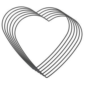 Unique Bargains Metal Heart Shape Dream Catcher Ring Gold 9.8" 6 Pcs - 1 of 4