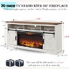 SinCiDo Fireplace TV Stand for 75" TV  w/ Fireplace & Sliding Barn Door, w/ Remote Control, 3D Flame, Fire Place TV Stands for Living Room - 3 of 4