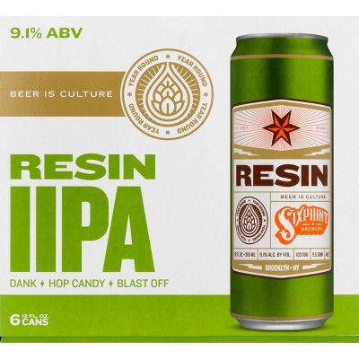 Sixpoint Resin Imperial IPA Beer - 6pk/12 fl oz Cans