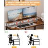 67 Inch L Shaped Desk with Power Outlets and USB-C Port, Computer Corner Home Office Desk with Drawers & Movable Monitor Stand for Gaming, Writing - 4 of 4