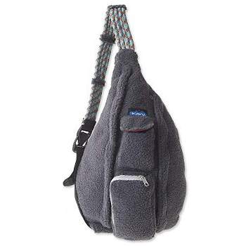 KAVU Rope Fleece Bag Sling Crossbody Faux Shearling Backpack Travel Purse