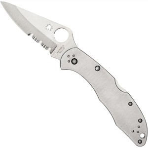 Spyderco Delica 4 Stainless Steel Folding Knife with 2.95" VG-10 Steel Blade | Personalize Your Knife with the Smooth Handle Surface - 1 of 4