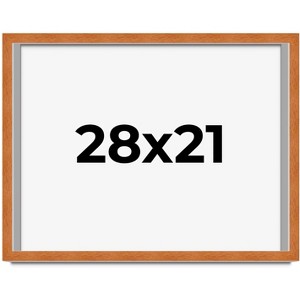 PosterPalooza | Modernist Brown Picture Frame - UV Acrylic, Backing Board, Hanging Hardware Included - 1 of 4