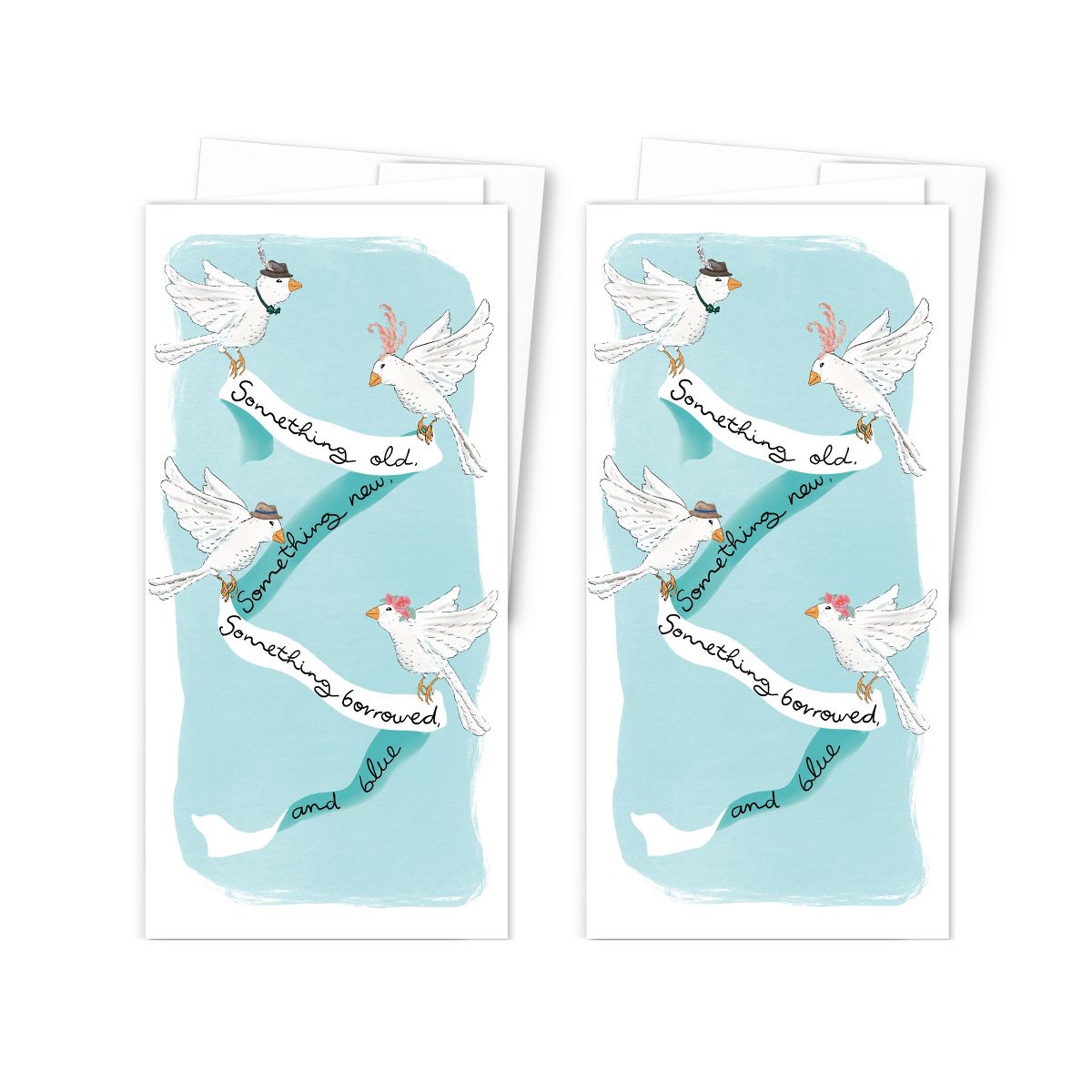 2ct Something Old, New, Borrowed and Blue Long Greeting Card Pack by Ramus & Co