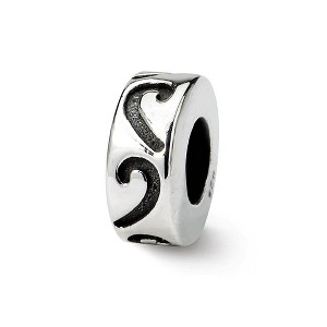 Black Bow Jewelry Sterling Silver Stopper and Spacer Bead Charm - 1 of 3