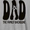 Rerun Island Men's Dad The Family Backbone Long Sleeve Graphic Cotton Sweatshirt Hoodie - Sport Grey M - 2 of 3