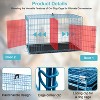 BestMassage 24/30/36/42/48 Inch Dog Crate Dog Cage Dog Kennel with Double Door Removable Tray & Handle Indoor Outdoor Pet Crate - 3 of 4