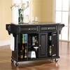 HomeStock  Full Size Granite Top Rolling Kitchen Island Storage Cart, Microwave Stand, Spice Rack, Black - 3 of 4