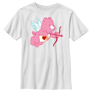 Boy's Care Bears Valentine's Day Love-a-Lot Bear Cupid T-Shirt - 1 of 4