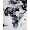 HomeRoots 35" X 59" Black Gray and White Wood World Map Hanging Dimensional Sculpture - 4 of 4