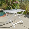 Okak Foldable Outdoor Dining Table with Slat Tabletop Design, Patio Dining Table with Cross Wooden Leg, Outdoor Table for Garden, Patio, Yard - 2 of 4