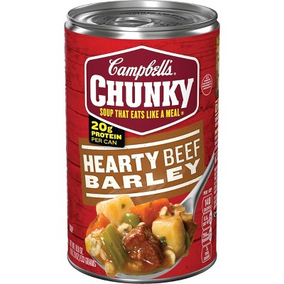 Campbell's Chunky Hearty Beef Barley Soup - 18.8oz