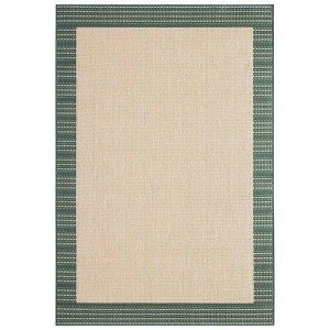 Nicole Miller 7'9"x10'2" New York Patio Country Landry Indoor/Outdoor Rug Beige/Green: UV & Weather-Resistant, Woven Polypropylene - 1 of 4