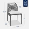 Best Choice Products Set of 2 Indoor/Outdoor Aluminum Woven Side Dining Chairs w/ All-Weather Rope - 2 of 4