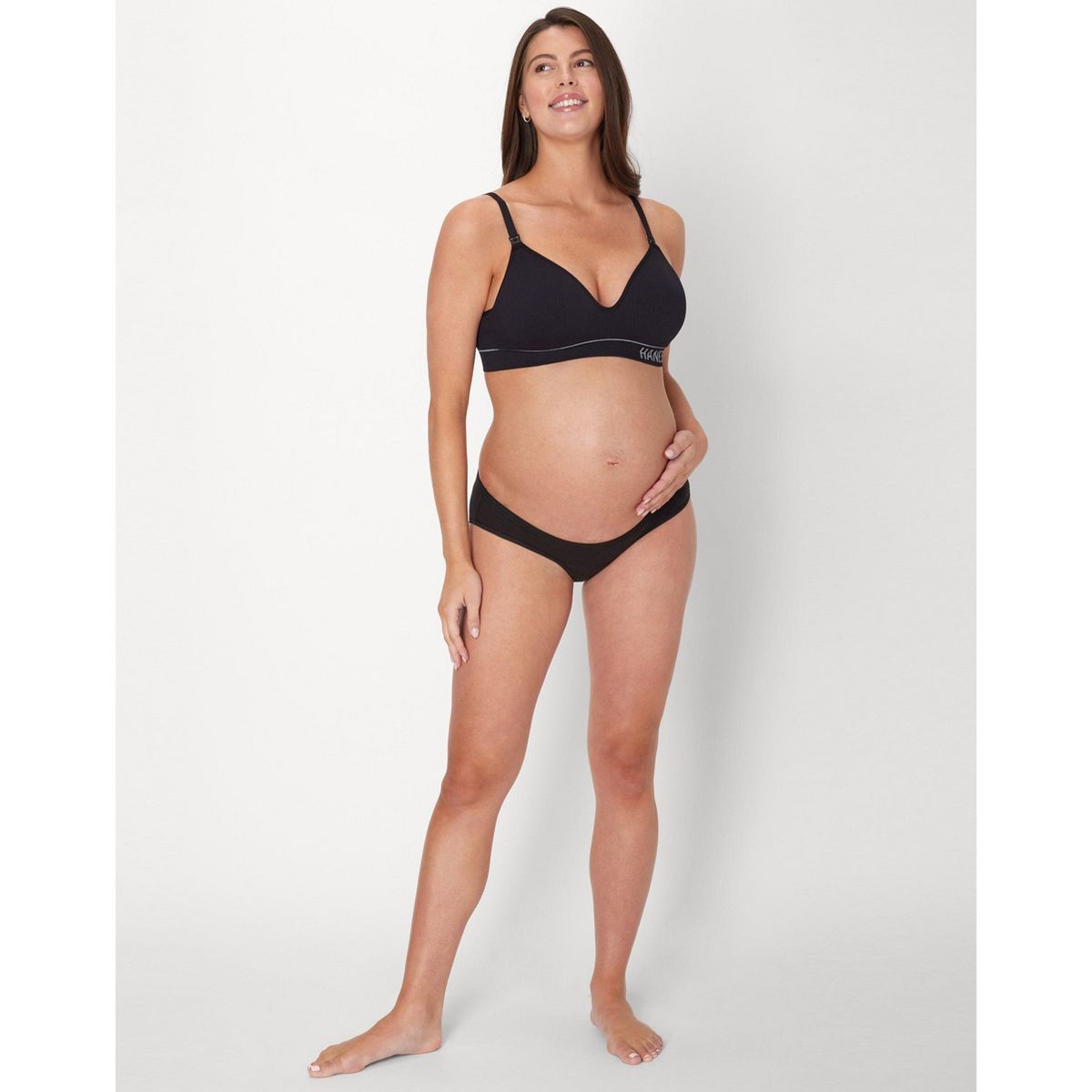 Hanes Maternity Women's Rib Nursing Bralette - thumbnail 4