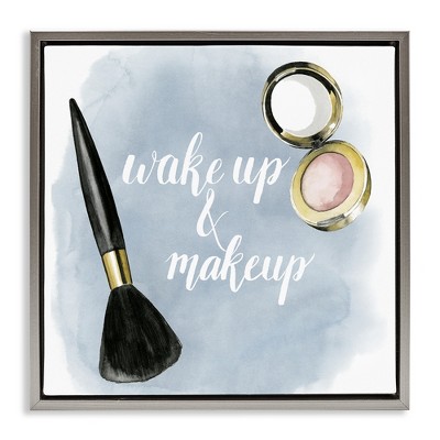 Stupell Industries Watercolor Wake Up & Make Up, 25" x 25"