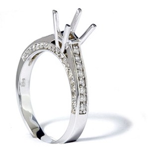 Pompeii3 14K 5/8ct Diamond Engagement Semi Mount Setting Ring - 1 of 4