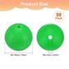 Unique Bargains Round Loose Rubber Beads Craft Smooth Ball Small Hole for DIY Crafts 50 Pcs - 3 of 4