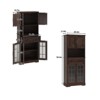 59.4" Tall Pantry Storage Cabinet with Adjustable Shelves, Storage Hutch, White - 2 of 4