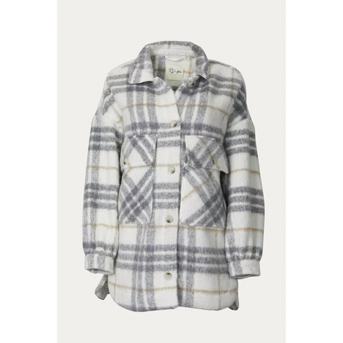 Women's Oversized Checked Shacket - Rd Style : Target