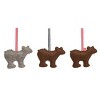 Transpac Fabric Plaid Bear Ornament Set of 3 Christmas Home Decorations - 2 of 2